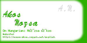 akos mozsa business card